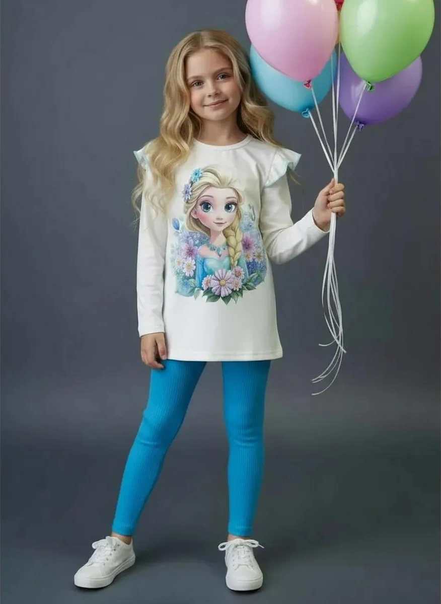 Z&s Kids Elsa Takımı Taytlar İçinde 37042009 Pembe