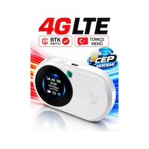 4g Lte Mobil Sim Kartlı Wifi 6 3000mah Taşınabilir Mini Cep Modem Btk Kayıtlı Türkçe Menü