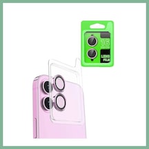 Bşkvirgo İphone 16 Plus Uyumlu Raze Metal Kamera Lens - Pembe Bsk2026