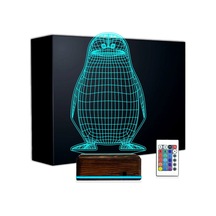 Luvivia Penguen Çocuk Odası Tasarım 3d Lamba - Masa Gece Lambası Şeffaf