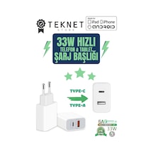 Xiaomi Mi Usb + Type-c Girişli 33w Şarj Cihazı, Şarj Adaptörü, Beyaz Xiaomi Mi Usb + Type-c Girişli 33w Şarj Cihazı, Şarj Adaptörü, Beyaz