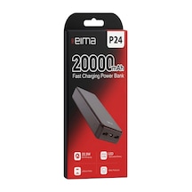 Eıma 20000 Mah Powerbank Hızlı Şarj Destekli Taşınabilir Şarj Cihazı siyah