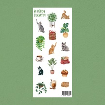 M24 - Kedili Hayat Sticker Seti Çok Renkli
