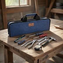 Portatif Tamir Alet Takım & Avadanlık Çantası 11 Cepli Pratik Tool Bag Organizer Mavi