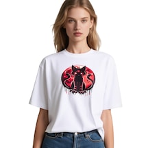 Ogc Kedi Oversize Unisex T-shirt Beyaz