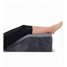 Çok Amaçlı Dinlenme Çalışma Uzanma Yastığı Orta Sert Sünger Ortopedik Bacak Destek Ve Yastığı 61x53x20 Cm Koyu Gri