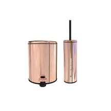 Primanova Cigo Çöp Kovası Tuvalet Fırçası Rose Gold Rose