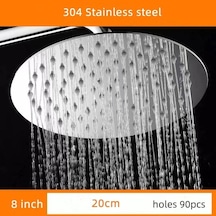 Beyaz Dumanı 8/10/12in Paslanmaz Çelik Kare Duş Başlığı Yüksek Basınçlı Duş Püskürtücü Üst Duş Başlığı Krom Su Tasarrufu Banyo Aksesuarları S Diğer