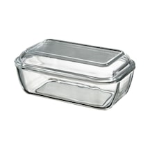 Grynsnopp Cam Tereyağı Tabağı, Saklama Kabı 17x10x6 Cm Şefaf