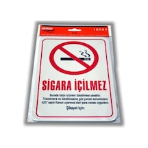 İzmir Fırça Pvc Levha Sigara İçilmez Para Cezası 16 24cm