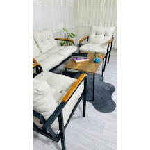 Madame Home Kaktüs Balkon, Bahçe,teras,cafe - Salon - Metal Kanepe Koltuk Takımı - 2 1 1 Sehpa Krem Madame Home Kaktüs Balkon, Bahçe,teras,cafe - Salon - Metal Kanepe Koltuk Takımı - 2 1 1 Sehpa Krem