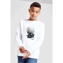 Tshirthane Anime Tokyo Ghoul Anteiku Baskılı Unisex Çocuk Beyaz Sweatshirt (534774924)