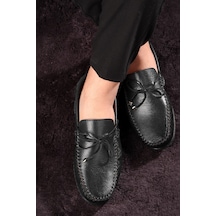 Borde Hakiki Deri Erkek Günlük Ayakkabı, Loafer Ayakkabı, Hafif Ayakkabı