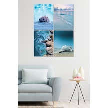 4 Parçalı Çerçeve Görünümlü Mdf Tablo Seti Dnu006 Çok Renkli - 713607679 Çok Renkli