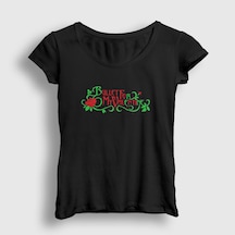 Presmono Kadın Rose Bullet For My Valentine T-shirt Siyah
