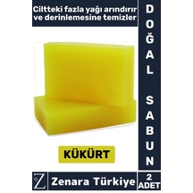 Bitkisel Organik Doğal Saç Yüz Vücut El Kullanım Yağ Arındırıcı Cilt Temizleyici Sabun Kükürt 2 Adet