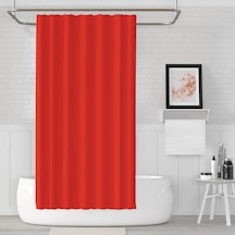 Zethome Jackline Banyo Duş Perdesi 0010 Kırmızı Çift Kanat 2X120X Kırmızı