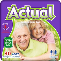 Actual Extra Büyük Boy Yetişkin Hasta Bezi XL Beden 30'Lu