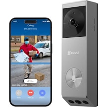 Ezvız 2k Ve 1080p Çift Kameralı Görüntülü Kapı Zili, Güneş Panelli Kablosuz Kapı Zili, Kişi Algılama, Paket Algılama, Çift Yönlü Ses Ve Renkli Gece Görüşü, 32 Gb Emmc Depolama, Ep3x Pro