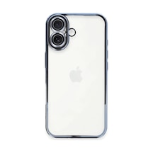 Apple  Uyumlu  iPhone 16 Plus Kılıf Kamera Korumalı Lensli Silikon Açık Mavi