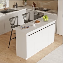 Orren Ada Mutfak Yemek Masası 4 Kapaklı 160cm Beyaz Or1-w Orren Ada Mutfak Yemek Masası 4 Kapaklı 160cm Beyaz Or1-w