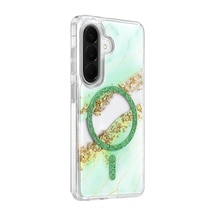 Onegif Samsung Galaxy A57 5g Lotus Simli Magsafe Kapak - Yeşil