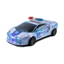 Oyuncak Polis Arabası Işıklı Sesli Sürtmeli 14 Cm