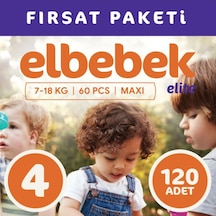 Elbebek Elite Bebek Bezi 4 Numara Maxi Fırsat Paketi 120 Adet 2'li