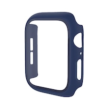 Watch 42mm Camlı Kasa Ekran Koruyucu - Mavi Ahşap