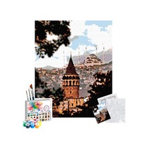 Sayılarla Boyama Seti 40 X 50 Cm Tuval Şasesine Gerili Istanbul