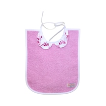 Bezhane %100 Pamuk Beyaz Biyeli - Pembe Mama Önlüğü Pembe
