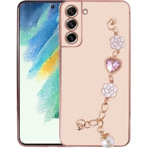 More Tr Galaxy S21 Fe Uyumlu El Tutamaçlı Kamera Korumalı Mtr Taka Silikon Kılıf-pembe
