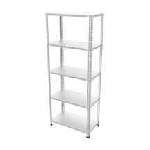 Çelikrafburada 5 Katlı Çelik Galvaniz Arşiv Rafı Depo Rafı Kiler Rafı 59x75x250 Dx51 Kalite Gümüş