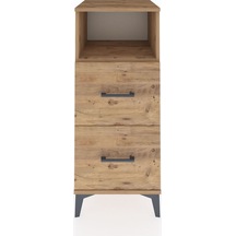 Hyperion Komodin Tek Raflı 2 Çekmeceli 44x44x106 Çam-çam Çam