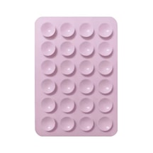 Lexroo Kare Öpücüklü Çift Taraflı Silikon Tutucu 5,50cm X 8cm - Açık Pembe