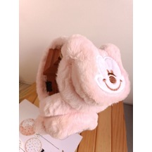 Minnie Mause Figürlü Peluş Kulaklık Taç - somon Çok Renkli