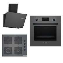 Bosch HBF512BH1T-POP6C9P30O-DWK66PJ70T Ankastre Gri 3 Lü Set 308