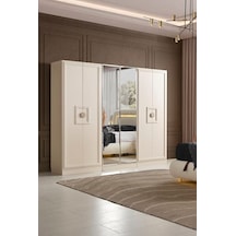 Lucca 2+2+2 6 Kapılı Dolap Bej