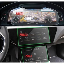 Audi Q8 2025 Hayalet Gösterge Ve Multimedya Çift Ekran Uyumlu Nano Ekran Koruyucu