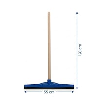 Mulpex Çekpas Yersil Yer Çekçeği 55 Cm + Ahşap Vidalı Sap 120 Cm - Profesyonel Zemin Temizlik Seti