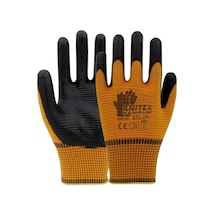 Sarı Tırtıklı İş Eldiveni İşçi Eldiveni İnşaat Bahçe Eldiveni Xl