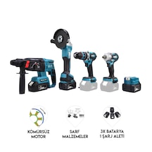 Chelikbei MK350 Akülü Vidalama Seti 5'li Mavi