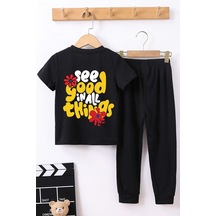 Çocuk Good Things Alt - Üst Eşofman Takımı Siyah