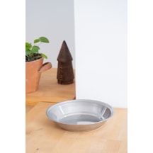 Metal 21 Cm Salata Kısır Meyve Sunum Tabağı Gri - 813560190 Gri
