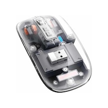 Kablosuz Mouse Fare Şarjlı Bluetooth Wireless Çift Modlu Sessiz