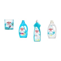 Aquabor Doğal Mineralli Tablet + Sıvı Renkliler + Elde Bulaşık + Sıvı Beyaz 4 Lü Set