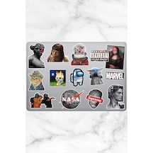 Aesthetic Temalı Laptop Notebook Tablet Sticker Seti 14 Adet