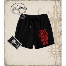 Tarzsokak Gotik & Grunge Streetwear Too Crea For 9 5 Unisex Şort Siyah
