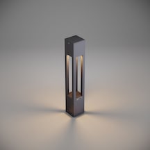 FoneLight AKA 60 cm LED Bollard Bahçe Aydınlatma Direği Antrasit Alüminyum IP65 Peyzaj Yürüyüş Yolu Aydınlatması 9W 3000K