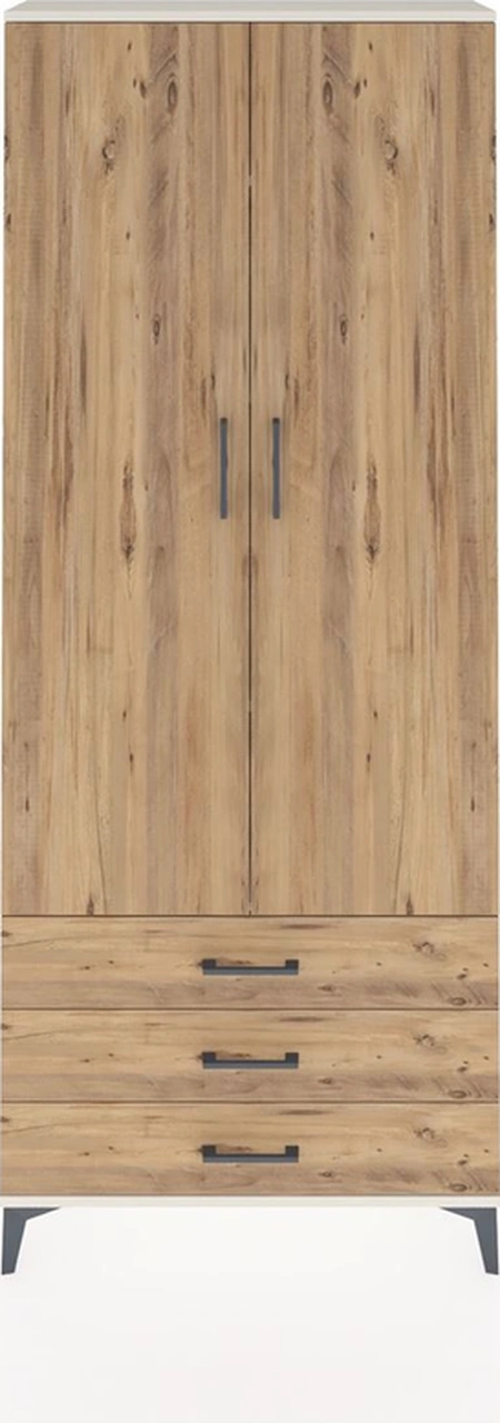 Arges Dolap 4 Raflı 3 Çekmeceli 2 Kapaklı 88x30x221 Aytaşı-çam Aytaşı